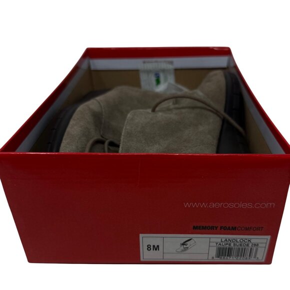 Aerosoles Landlock Taupe Suede Memory Foam 8M Suede Leather Womens Ankle Boot 8M - Picture 10 of 11